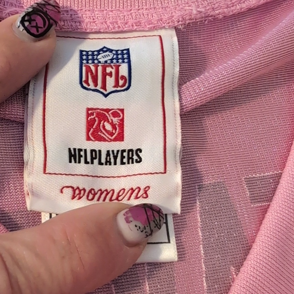 PINK NFL Players PACKERS #4 Brett FARVE Womens Jersey Sz L - Picture 11 of 13